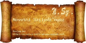 Novotni Szilvánusz névjegykártya